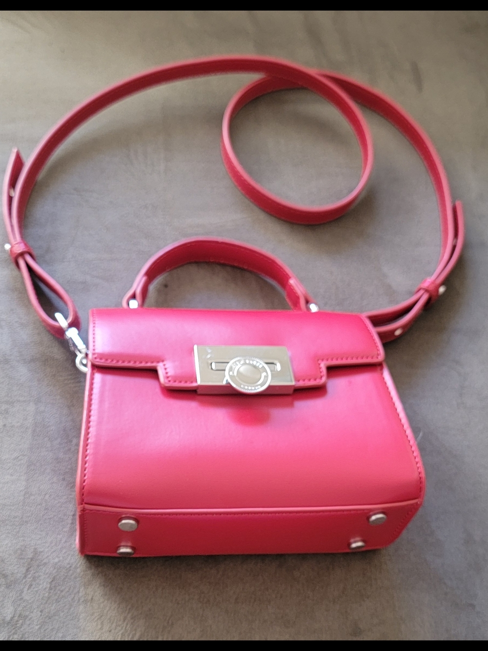 Ted Baker London Hot Pink Leather Top-Handle Crossbody